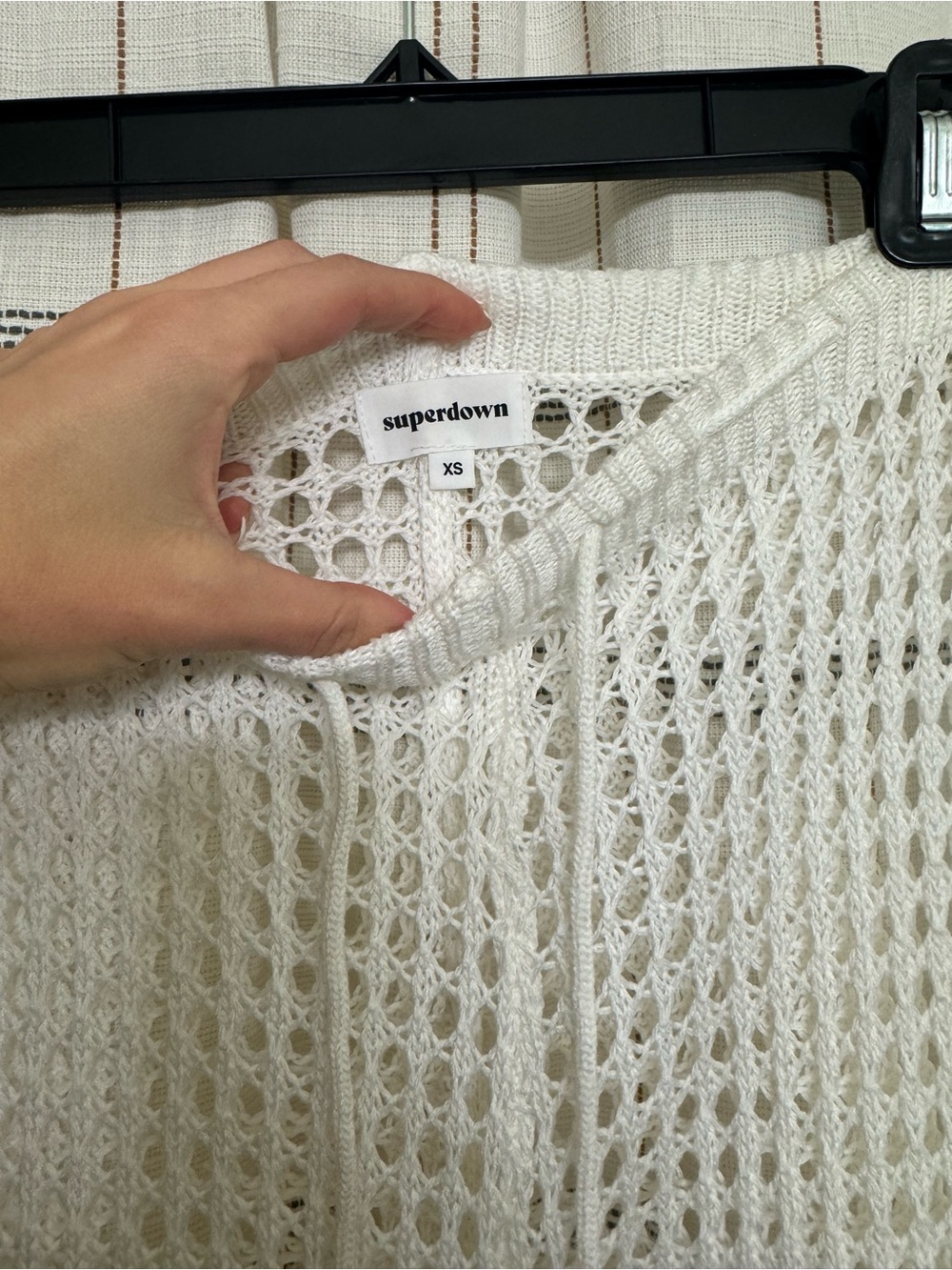 Superdown White Crochet Cover Up - Picture 4 of 6